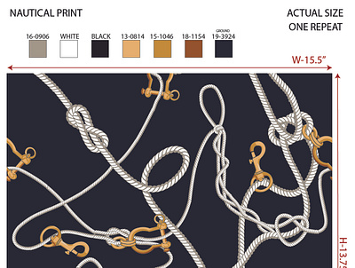 Nautical Print design fabric graphic design nautical