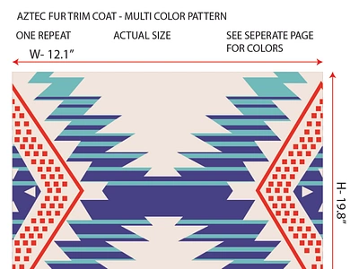 Aztec Print For Fur Trim Coat aztec illustration pattern print