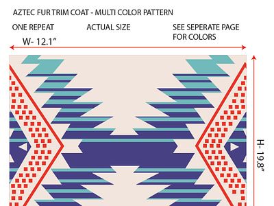 Aztec Print For Fur Trim Coat aztec illustration pattern print