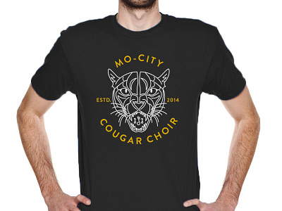 Cougar Choir Shirt badge choir cougar illustration monoline shirt
