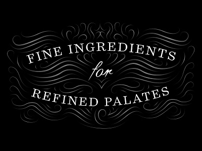 Refined Palates calligraphy line luxury refined smoke swash typography