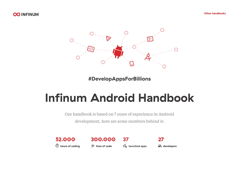 Transitions design flat handbook menu modal ripple web