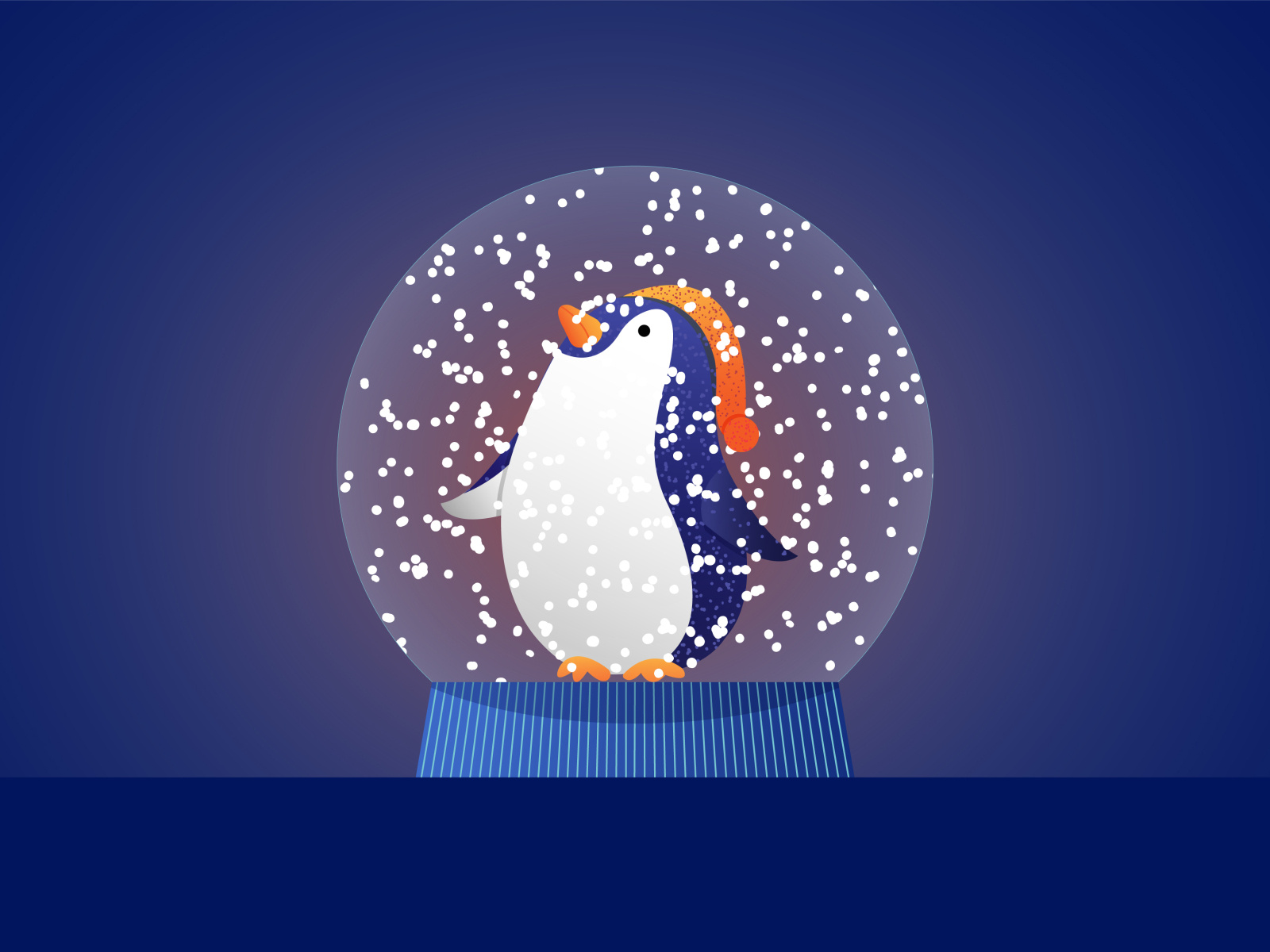 Penguin in a snow globe by Irina Sidorova on Dribbble