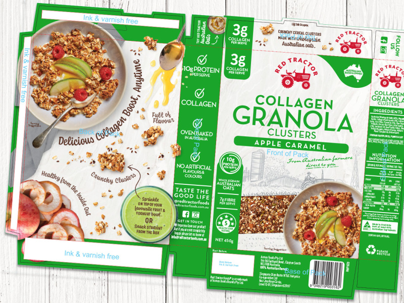 Red Tractor Granola Packaging Design by Kate Pickworth on Dribbble