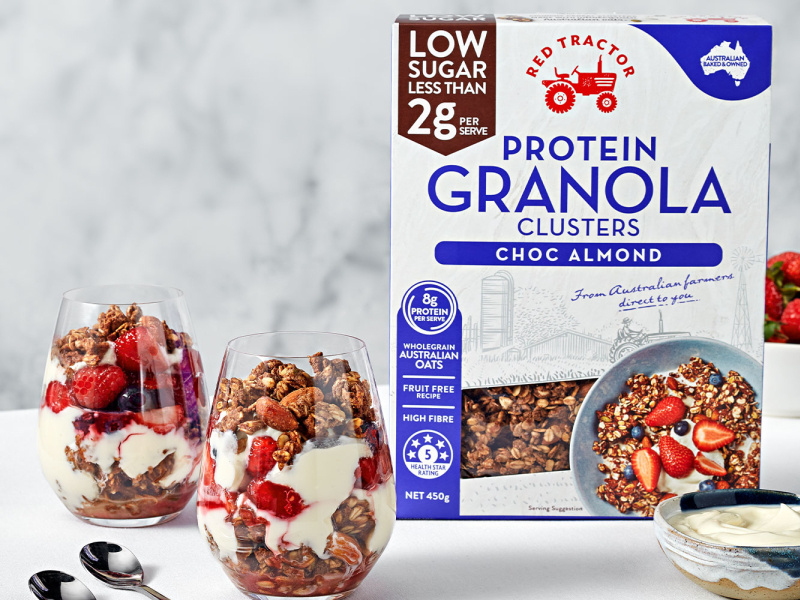 Red Tractor Granola Packaging Design by Kate Pickworth on Dribbble