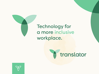 Translator Logo branding diversity inclusive logo tech technology translator venn diagram