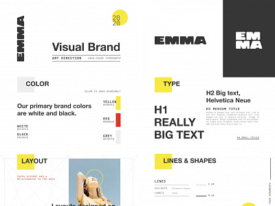 Emma Creative Branding brand guidelines branding branding design color creative agency layout logo logo design logotype type typography