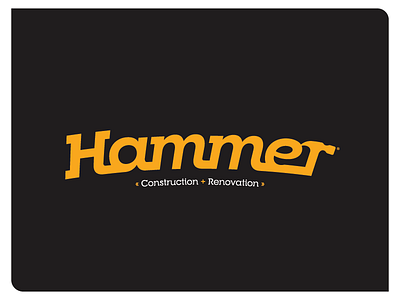 Hammer Construction + Renovation construction hammer logo renovation