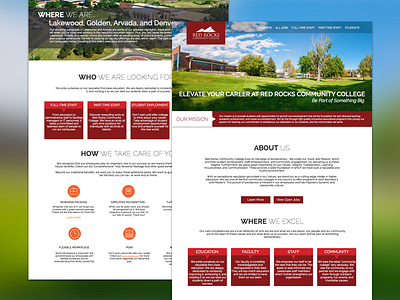 Red Rocks Career Site brand story design foundation raleway