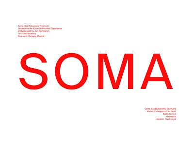 SOMA title design graphic design title design typography