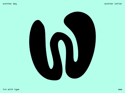 The W graphic design identity design logo type typography