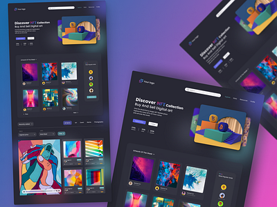 Discover NFT Collection | UI Web Design landingpage ui webdesign