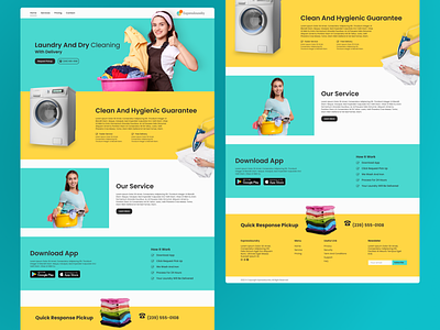 Laundry | Web UI Design figma landingpage landingpages webdesign ui ux web webdesign