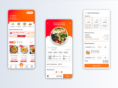 Food delivery on-demand mobile design