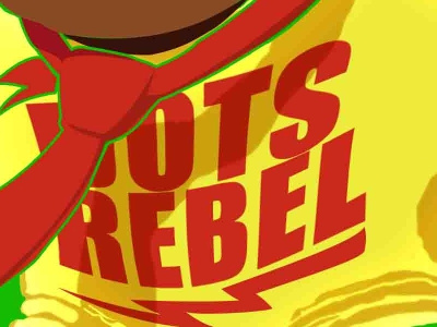 Dots Rebel branding game dev graphic design typeface video game