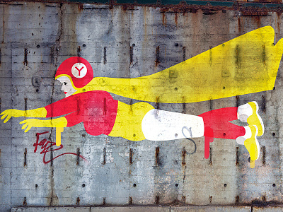 Illustration for Yandex browser test illustration supergranny superhero vector