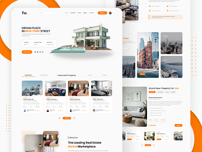 Real Estate Landing Page Website commercial real estate homes for sale house houseing land for sale landing page rant real estate realtor ui