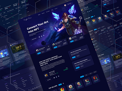 Crypto Zone (NFT) - Landing Page Design 3d agency branding crypto design graphic design illustration landing page nft trend trending trending ui design ui