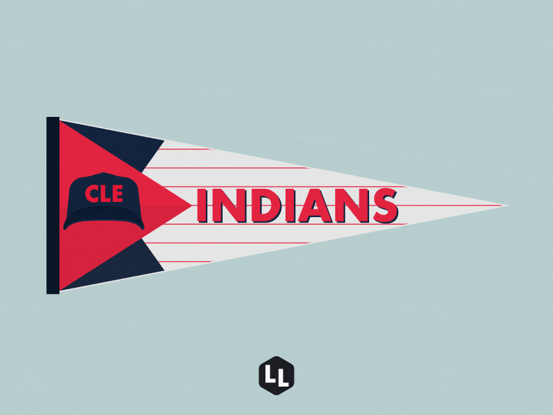 MLB Cleveland Indians animation cleveland cleveland indians design gif illustrator lurks lessons major league major league baseball mlb motion design pennant sports