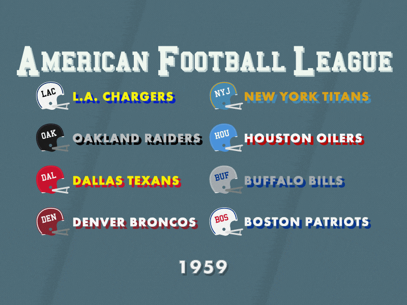 NFL 1970 Merger GIF afl after effects american football league animation design gif helmet illustration illustrator lurks lessons motion design national football league nature nfl nfl helmets sports