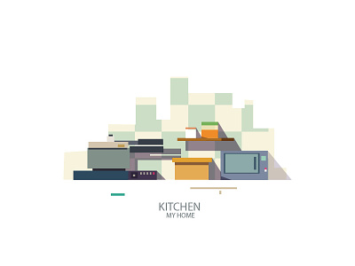 Just a Kitchen 2d cook flat food graphics kitchen vector