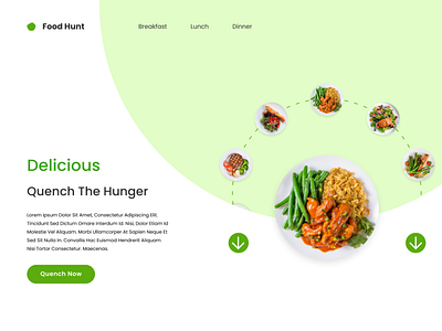 FOOD WEB APP DESIGN WITH ANIMATION animation app beautiful design food page ui web app web page animation webpage