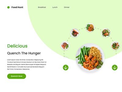 FOOD WEB APP DESIGN WITH ANIMATION animation app beautiful design food page ui web app web page animation webpage