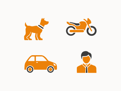 Four icons icon vector