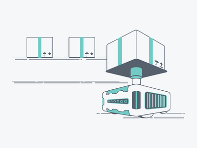 Warehouse Management System Automation Illustration