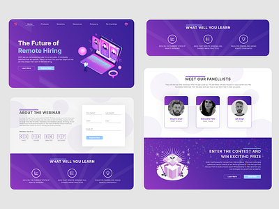 Landing Page for a webinar 3d animation app branding design graphic design illustration logo ui vector