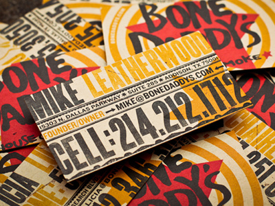 Bone Daddy S BBQ Biz Cards branding business card restaurant