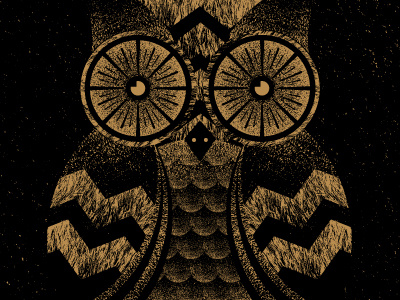 Golden Owl illustration owl