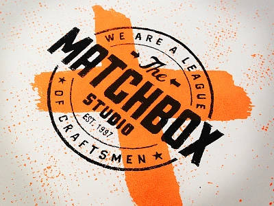 Matchbox Screenprint illustration screenprint type