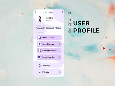 User Profile adobe xd app design figma graphic design illustration prototyping ui ux