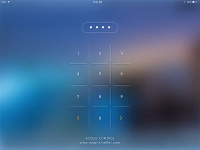 Keypad Login Screen access control blurring ios ipad keypad login screen minimalist