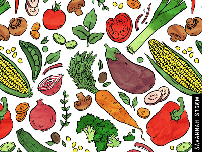 Rainbow Vegetables educational educational illustration food illustration illustration pattern design repeat pattern uk illustrator vegetables illustration