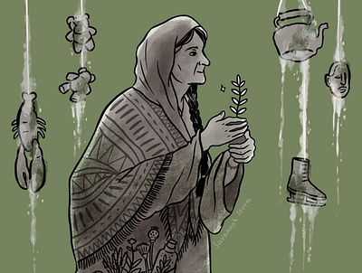 Yorkshire Folktales - Mother Shipton fantasy illustration graphic novel illustration sequential illustration uk illustrator witch