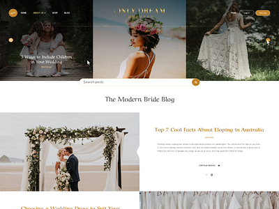 Wedding blog blog blog design slider wedding
