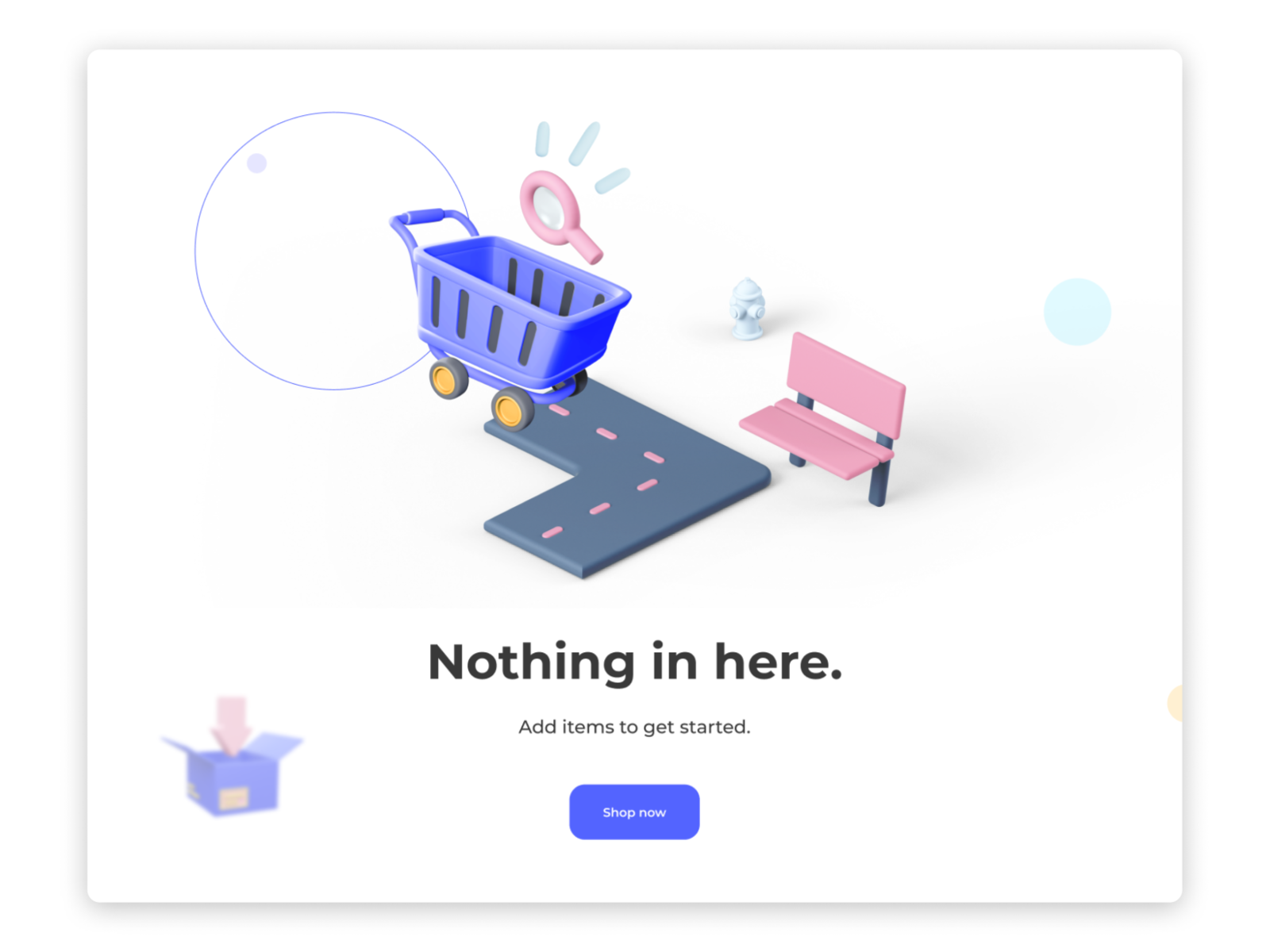 Empty Cart page by Sajedeh Gooklani on Dribbble