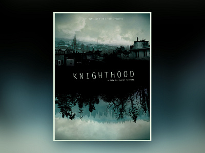 Knighthood city design double film forest horror movie poster upside down