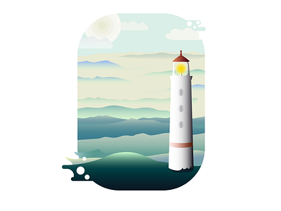 Lighthouse art illustration illustrator pic