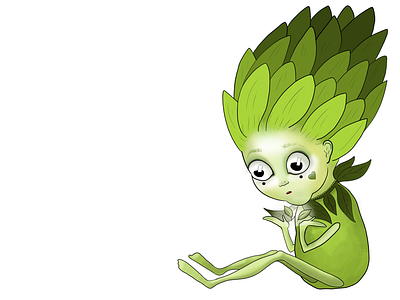 Artichoke art artichoke characters digital illustration procreate