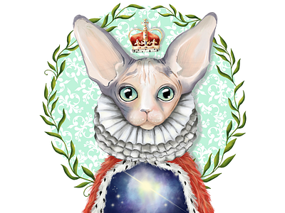 Sphinx cat art cat characters digital illustration procreate