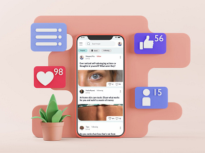 Skin Care social app app ui uidesign