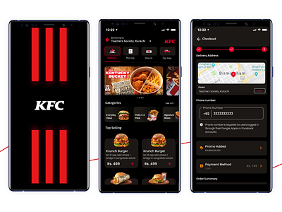 Kentucky Fried Chicken Mobile app and website adobexd competitiveanalysis graphic design mobileapp ui uiux userexperiencestrategy ux uxresearch websitedesign wireframing