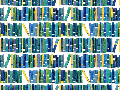 Bookcase Pattern book bookcase pattern watercolor
