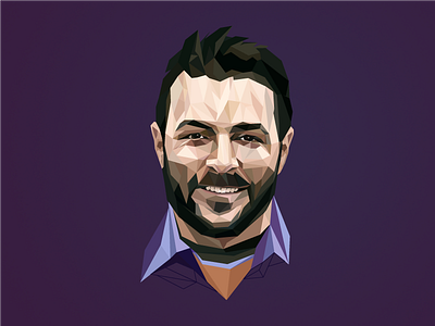 Portrait in polygonal style