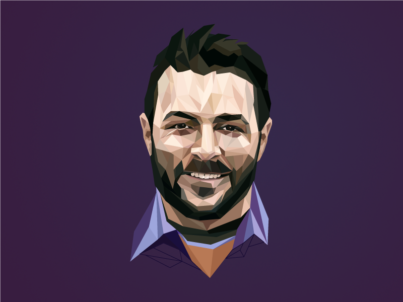 Portrait in polygonal style by Evgenia Markova on Dribbble