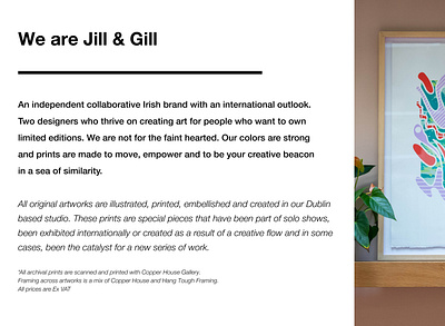 We are Jill & Gill branding design graphic design illustration screen print screenprint splash