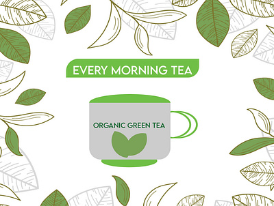 Green Tea Morning Poster